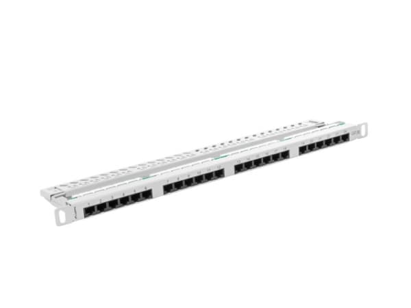 Lanberg PPU5-0024-S, Cat5,Cat5e, Harmaa, Metalli, Telinekiinnitys, 0.5U, 440 mm