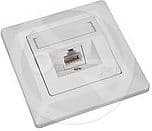 Solarix SX9-1-5E-UTP-WH - Innbygd utgang - CAT 5e - UTP - RJ-45 - hvit - 1 sett