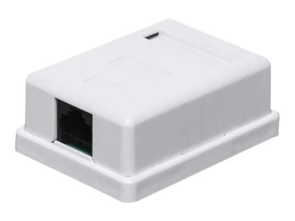 Netrack - Eluttag - RJ 45 - 1 nätverksuttag - vit