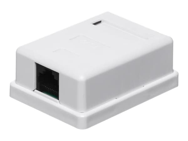 Netrack - Eluttag - RJ 45 - 1 nätverksuttag - vit