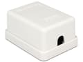 Miniatyrbilde 3 av 5: Delock - Overflatemonteringsboks for nettverk - CAT 6 - UTP - RJ-45 - hvit