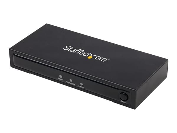 StarTech.com VID2HDCON2, aktiv videokonverter, svart, plast, CE, FCC, REACH, 1280 x 720 piksler, 720p