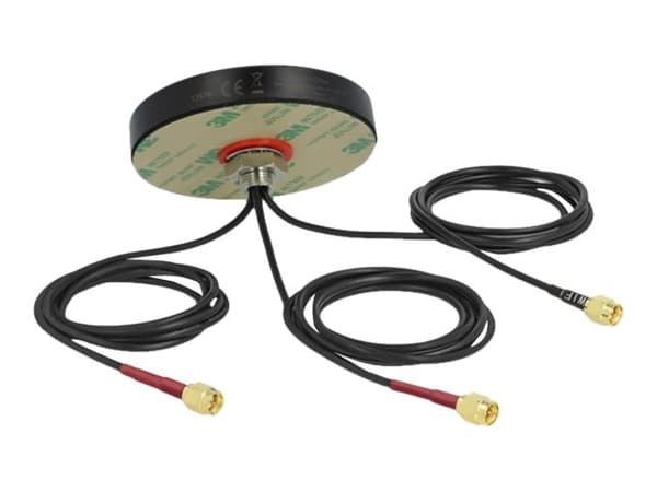 Delock LTE MIMO Dual Band WLAN 802.11 ac/ax/a/h/b/g/n Antenna - Antenne - Smart Home - 3 dBi (for 2400 MHz - 2483 MHz), 3 dBi (for 4,9 - 5,825 GHz),