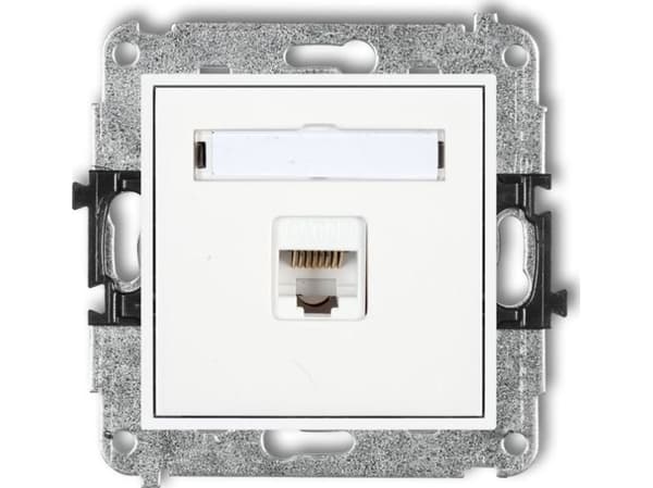 MINI Enkel datamaskinkontakt 1xRJ45 kat. 5e 8-pins hvit MGK-1