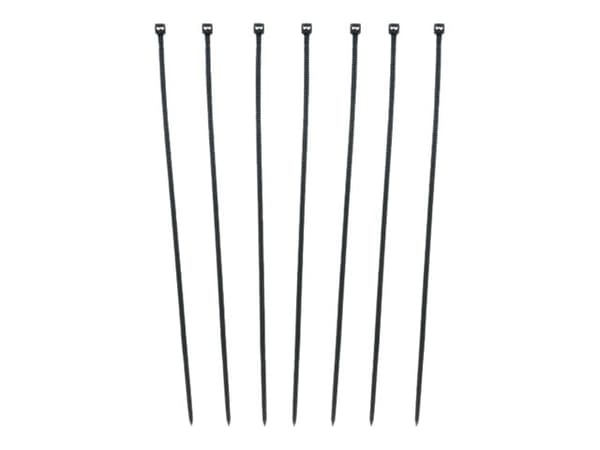 Qoltec - Kabelfestebånd - 20 cm - svart (en pakke 100)