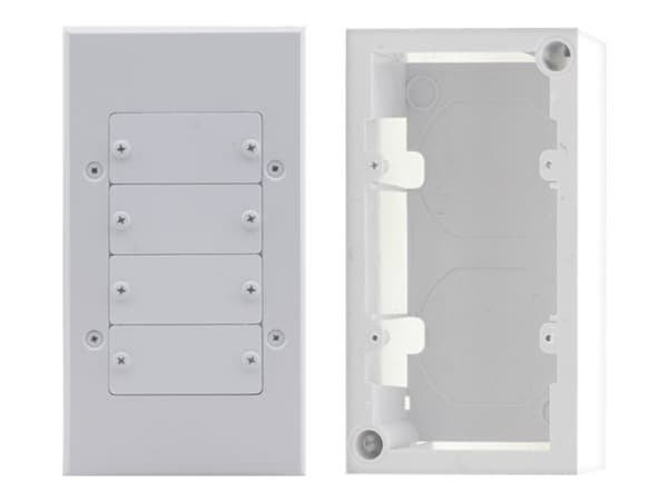 Kramer OWB-2G - Overflatemonteringsboks for nettverk - hvit - 2 sett