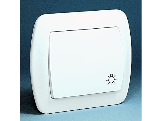 Kontakt-Simon AS1/11, Trykkbryter, Hvit, Plastikk, IP20, 250 V, 10 A