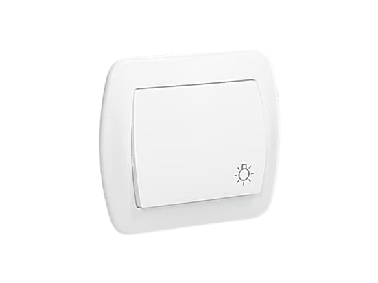 Kontakt-Simon AS1/11, Trykkbryter, Hvit, Plastikk, IP20, 250 V, 10 A