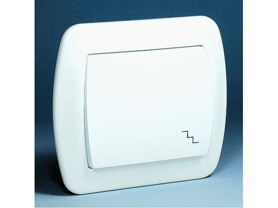 Kontakt-Simon AW6/11, Vit, Plast, IP20, 250 V, 10 A, 90 mm