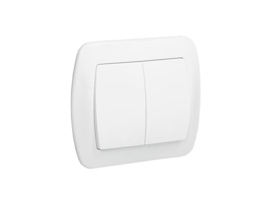 Kontakt-Simon AW5/11, Vit, Plast, IP20, 250 V, 10 A, 90 mm