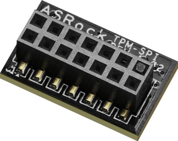 Asrock 90-MCA080-00UBNZ, SPI, 13 pin, Compliant to TPM Main Specification, Family "2.0", Level 00, Revision 01.16, Windows 10