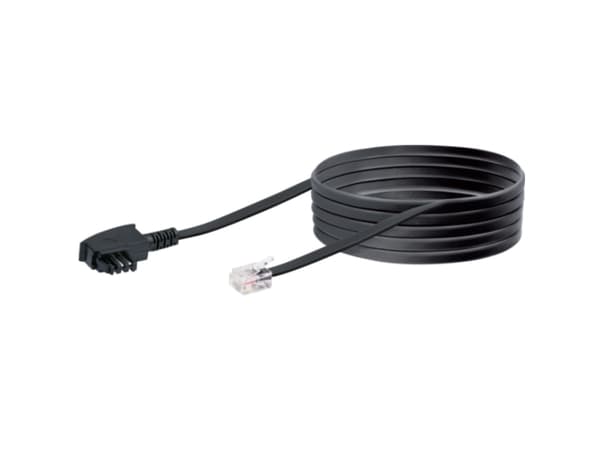 Schwaiger - Telefonkabel - TAE-F til RJ-12 - 10 m - sort