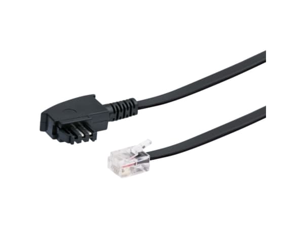 Schwaiger - Telefonkabel - TAE-F til RJ-12 - 10 m - sort