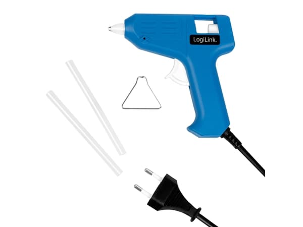 LogiLink WZ0050, Elektrisk limpistol, Blå, 6 g/min, 2 s, 7,2 mm, 10 cm