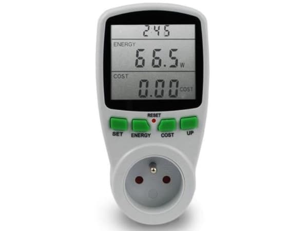 Greenblue GB202 wattimittari Valkoinen 0 - 9999 W Sisäänrakennettu näyttö LCD-näyttö