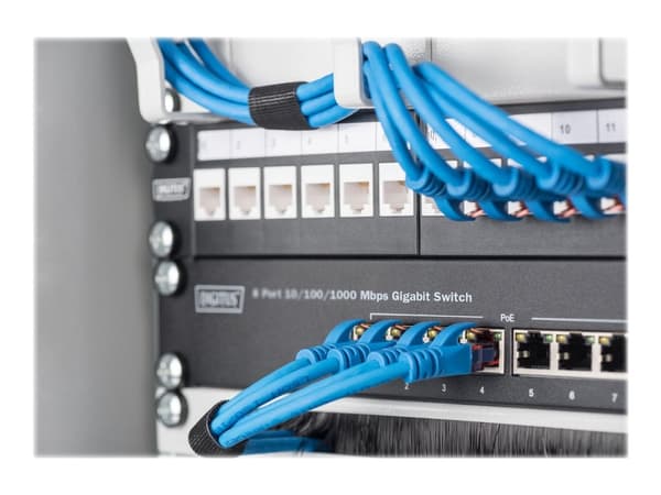 DIGITUS DN-95331 - Switch - L2+ - Administrerad - 8 x 10/100/1000 (PoE+) - skrivbordsmodell, rackmonterbar - PoE+ (80 W)