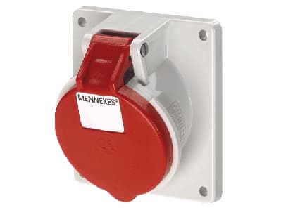 MENNEKES 1746, Rak, 400 V, Röd, Vit, IP44, 1 styck