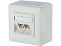 Miniatyrbilde 4 av 5: Metz Connect C6Amodul 270° - Sokkelutgang - RJ 45 - 2 nettverkssokler - ren hvit, RAL 9010