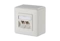 Miniatyrbilde 2 av 5: Metz Connect C6Amodul 270° - Sokkelutgang - RJ 45 - 2 nettverkssokler - ren hvit, RAL 9010