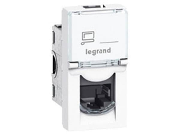 Legrand 0 765 51, RJ-45, 1 moduuli(a), UTP, 5e, Valkoinen, 22,5 mm