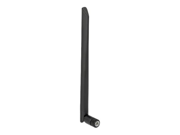 Delock WLAN 802.11 a/ax/a/b/g/n Antenna RP-SMA plug - Antenne - Wi-Fi - 5 dBi - rundtstrålende - skruemontering - svart