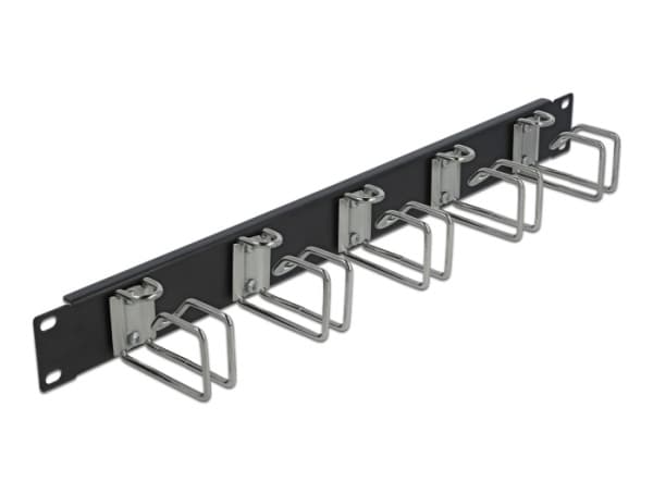 DeLOCK 42628, Kaapelin hallintapaneeli, Musta, Metalli, 1U, Kiina, 48,3 cm (19")
