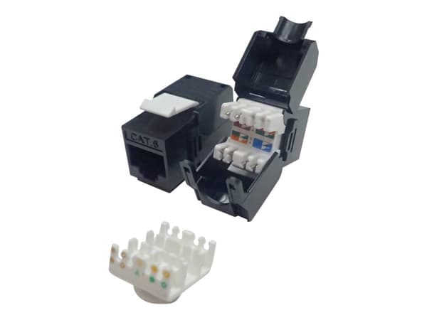 Netrack - Modulinnlegg - CAT 6 - UTP - RJ-45 - svart