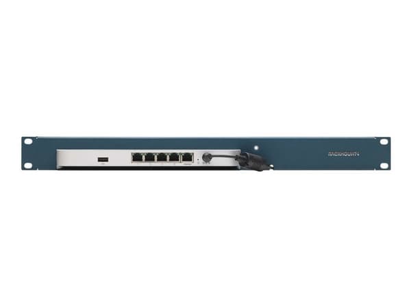 Rackmount.IT RM-CI-T4 - Monteringssett for nettverksenhet - rackmonterbar - kullsort, RAL 9005 - 1U - 19" - for Cisco Meraki MX64 Cloud Managed
