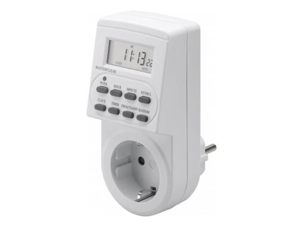 Goobay 51277, Daglig/ukentlig, Hvit, Digitalt, LCD, Knapper, 1 min