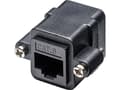 Miniatyrbild 1 av 3: Goobay 81365, 2x RJ-45, svart, kvinnlig kontakt, rak, polykarbonat (PC), Cat6