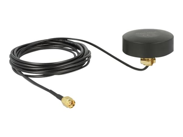 Delock - Antenne - Smart Home - 2 dBi - rundtstrålende - innendørs / utendørs, skruemontering - svart
