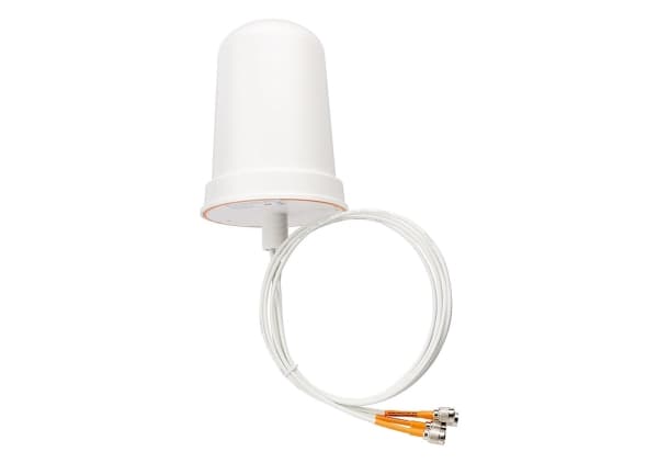 Cisco Aironet Dual-Band MIMO Wall-Mounted Omnidirectional Antenna - Antenne - 4 dBi - rundtstrålende - utendørs, kan monteres på vegg, innendørs