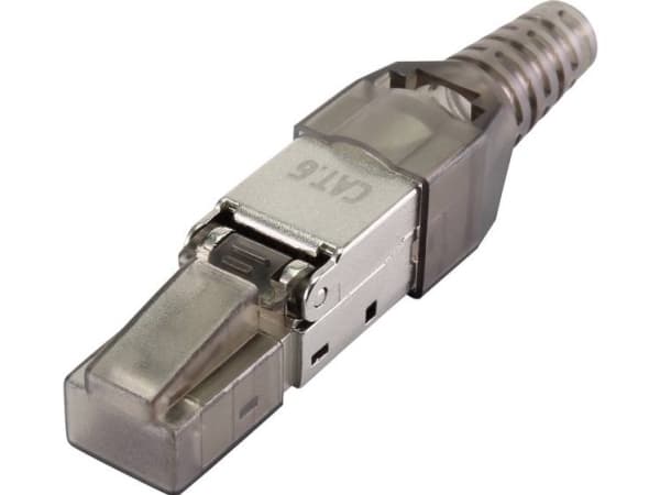 Renkforce Renkforce CAT6 markkonfektionsstik RF-4538314 Stik, lige Pol-tal (RJ) 8P8C Sort (transparent) 1 stk