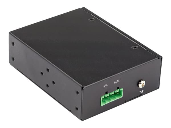 StarTech.com PoE+ Industrial Fiber to Ethernet Media Converter 60W, SFP to RJ45, Singlemode/Multimode Fiber to Copper Gigabit Ethernet, Compact, IP-3