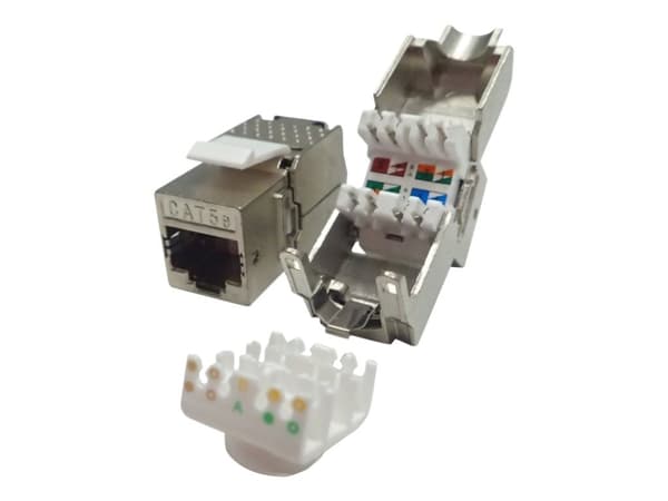 Netrack - Keystone-kontakt - RJ-45 (hunn) - FTP - CAT 5e - Keystone-jakk - sølv