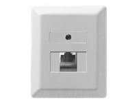 ZE KOMMUNIKATIONSTECHNIK UAE 8 - Overflatemonteringsboks for nettverk - RJ-45 - perlehvit, RAL 1013 - 1 sett
