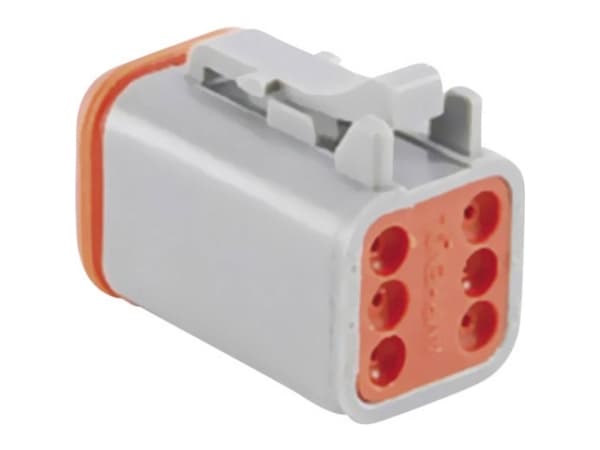 Amphenol AT06-6S, 13 A, Grå, AT04-6P* Receptacle, 1,6 cm