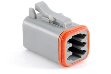 Amphenol AT06-6S, 13 A, Grå, AT04-6P* Receptacle, 1,6 cm