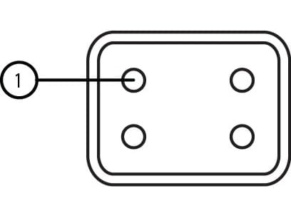 Amphenol ATP06-4S, 25 A, Grå, ATP04-4P* Receptacle, 1,2 cm