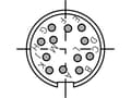 Miniatyrbild 2 av 5: Amphenol C091 31D012 200 2 Rund kontakt Koppling Koppling, rak Serie (rund kontakt): C091 Totalt antal poler: 12 1 st