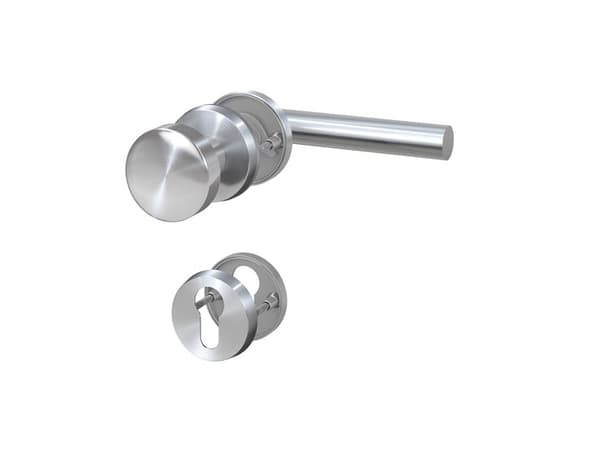 BASI 7308-2288, Dörrhandtagsset med nyckelhål, Rostfritt stål, Rostfritt stål, Vänsterhänt, DIN EN 1906:2010-09