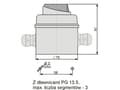 Miniatyrbilde 2 av 2: Elektromet Kambryter L-0-P 3P 12A IP65 Arc E12-43 i hus (921243)