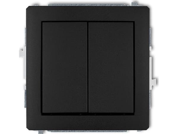 Karlik 12DWP-44.1, Tryckknappsbrytare, Svart, IP20, IP44, 250 V, 10 A