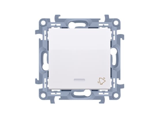 Kontakt-Simon CD1L.01/11, Trykkbryter, Plast, Hvit, IP20, IP44, 250 V, 10 A