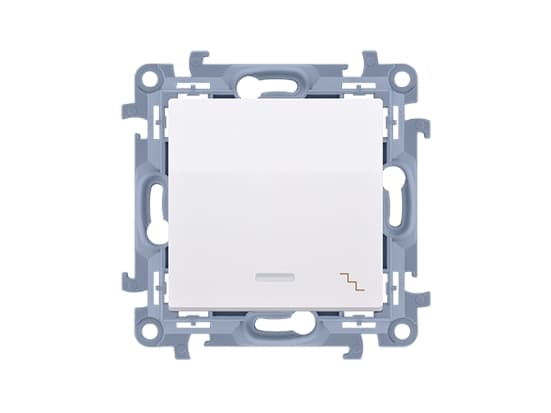 Kontakt-Simon CW6L.01/11, Muovi, Valkoinen, IP20, IP44, 250 V, 10 A, 77 mm