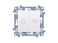 Miniatyrbilde 1 av 2: Kontakt-Simon CZW1.01/11, Plast, Hvit, IP20, IP44, 250 V, 10 A, 77 mm