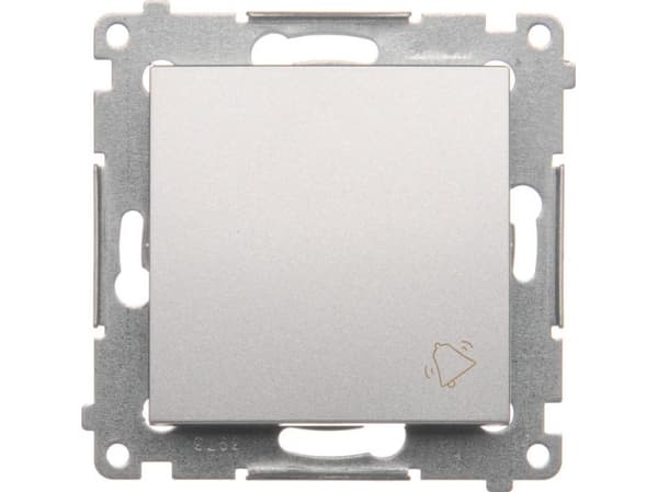 Kontakt-Simon DD1.01/43, Tryckknappsbrytare, Plast, Silver, IP20, IP44, 250 V, 10 A