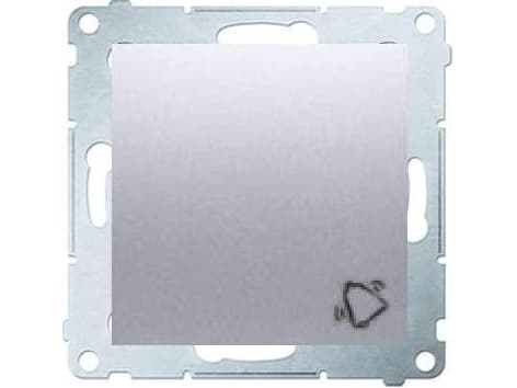 Kontakt-Simon DD1.01/43, Tryckknappsbrytare, Plast, Silver, IP20, IP44, 250 V, 10 A