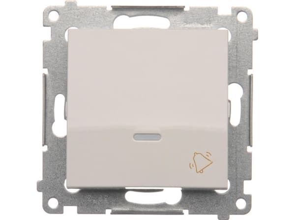 Kontakt-Simon DD1L.01/11, Painikekytkin, Muovi, Valkoinen, IP20, IP44, 250 V, 10 A