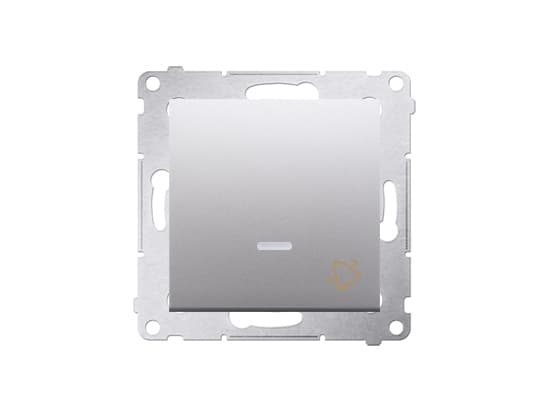 Kontakt-Simon DD1L.01/43, Painikekytkin, Muovi, Hopea, IP20, IP44, 250 V, 10 A